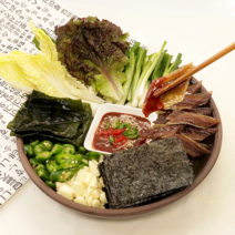바로푸드 포항 구룡포 과메기 야채세트 산지직송 진공포장 위생지 동해바다 자연해풍 건조 꽁치, 완전손질 과메기 야채 세트 (10마리/20쪽)
