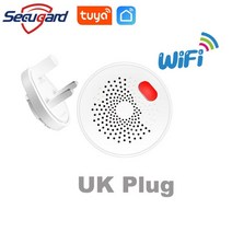 WiFi 가스 탐지기 Tuya LPG 천연 누출 센서 스마트 홈 감지기 보안 보호 알람 EU/US/UK 플러그 옵션, 03 UK Plug
