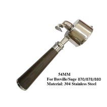 더블 스파우트 스플릿 포터필터 54mm 필터 홀더 세이지 브레빌 870/878/879 용 바스켓 바텀리스 포함, Black rosewood, 1개