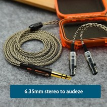 [해외]16 hifi 4pin 7n occ 2.5 3.5 4.4mm XLR 밸런스드 이어폰 헤드폰 업그레이드 케이블 Audeze LCD 3 LCD-2 LCD2 LCD-4 용, 6.5스테레오 LCD, 1.5m