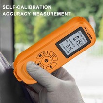 두께 측정기 페인트 정밀 디지털 코팅 게이지 미크론 자동차 필름 테스터 측정 수동 도구, Orange