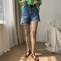 PT4758K03-듀즈 언발컷팅 숏데님팬츠 청반바지 워싱