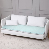 루마인 홈 면 프릴 3인용 쇼파 패드 60x200cm 블루