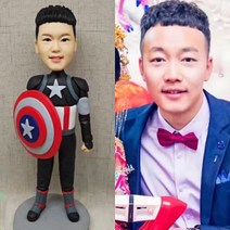 uDesign 주문제작 피규어 인형 3D 초상화 사진기념패 트로피 기념일 생일선물 남자친구 여자친구 엄마 아빠 님어머니아 버지 남편 커플 연인 부모 결혼기념선물 케이크 토퍼