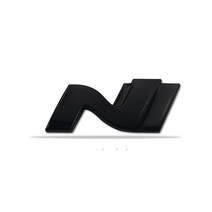 자동차엠블럼 벤츠엠블럼 bmw엠블럼 현대 N 라인 로고 투손 NX4 I20 I30 I10 소나타 엘란트라 Nline 엠블럼, 03 Black_02 Grill
