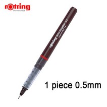 Rotring Tikky 그래픽 드로잉 디자인 펜 색소 검정 잉크 1 개, 05 0.5mm