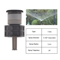 농기계팝업 스프링클러 교체 산란 노즐 0 ~ 360 도 조정 가능한 정원 공원 농장 잔디 작물 관개 도구 1 개, 14 N