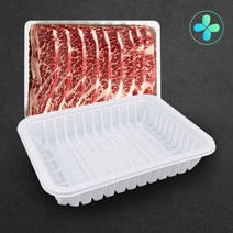 LA갈비 트레이 1kg 50개 정육포장 PP용기 정육점 진열트레이 고기선물세트포장 갈비용기 LA-1, 검정, 100개