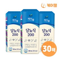 케어웰 당뇨식 200 (200ml x 30팩) 환자식 균형영양식 식사대용, 단품, 단품