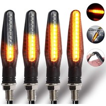 2PCS 오토바이 LED 차례 신호 빛 12 SMD 꼬리 성 노출증 흐르는 물 깜박이 IP68 Bendable 불빛