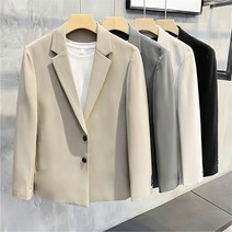 봄 남성 정장 자켓 루즈핏 싱글 블레이저 캐주얼 점퍼