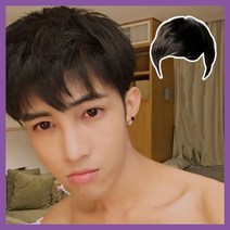 방송 다운 머리 자신감 편한 촬영 헤어 펌 통 웨이브 정수리 티안나는 소품 가발, LD-1075 남자다운펌가발_내츄럴블랙