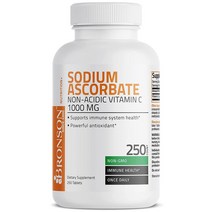 브론슨 아스코르브산 나트륨 비산성 비타민C 1000mg 250정 이뮨부스터