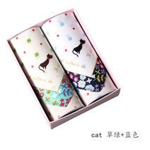 라이팡팡 세면 닦기 부드러운 여성 손수건 순면 프린트 손수건 소녀 손수건 처방