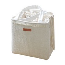 에코팩토리 라탄 버킷 보냉가방 쿨러백 도시락 보냉백, 아이보리