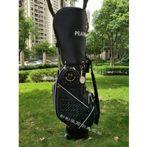 PEARLYGATES 골프 백 남성 여성 PG89 방수 캐디백 바퀴, 검은색