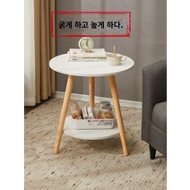 찻상 커피 테이블 작은 원형 테이블 그물 빨간 침대 옆 테이블 간단한 홈 발코니 미니 소파 사이드 몇 가지 간단한 크리 에이 티브 작은 크기, 웜화이트 단층 60cm 원형 높이 60 키높이