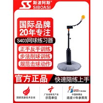 테니스볼머신기 테니스연습기 볼머신 리턴볼 스윙 연습 Spoas S403 1인용 휴대용 포핸드 및 백핸드 테니스 장치 훈련 실내 실외 서빙, [01] 짙은 회색