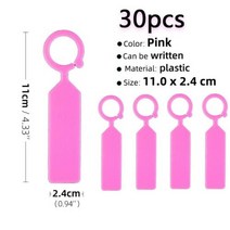 모종판 정원 레이블 식물 마커 보육 냄비 스테이크 씨앗 트레이 방수 식물이름표 식물라벨 amp 재배자 원예용기위, 30 pcs pink