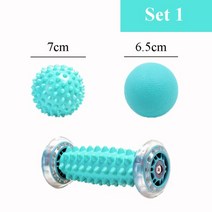 토구 트라택 트라텍 볼란스 마사지 볼 공 요가 발 발바닥 근막 롤러 근육, 세트 1