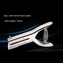견고한 1Pc 금속 3mm 6mm 기공 직경 펀치 플라이어 장거리 펀처 핸드 페이퍼 스크랩북 PVC 종이 구멍, 04 10mm