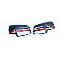 Cla 탄소 섬유 교체 스타일 후면보기 사이드 미러 커버 캡 벤츠 C117 W117 CLA180 CLA200 CLA250 CLA45 AMG, 04 Red Line -2