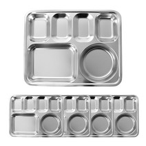 위생적인 스텐 식판 5P, 4찬 식판 5P