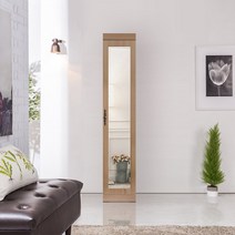 솜씨방가구 루바갤러리장롱 400 거울 틈새옷장(이단봉형), 오크