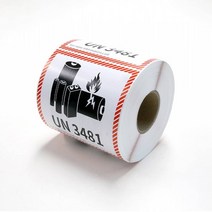 기타 리튬 배터리 화물 스티커 / 운송 주의 라벨 UN3481-1010 100mm x 라벨지 500장, 단품