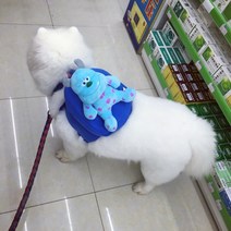 강아지 캐릭터 산책 가방 백팩 대형견 중형견 간식가방, B개