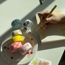 자가 접착 점착 테이핑 손가락 붕대 밴드 6color 굳은살 물집 방지 테이프, 레드체크