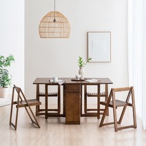본톤 몰리나 원목 접이식 확장형 4인용 식탁세트, 월넛식탁세트(식탁+의자4)