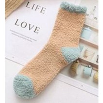 파스텔 투톤 산모 데일리 극세사 기모 수족냉증 보온 수면양말