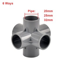 콤비락 파이프 스텐 모듈 앵글 컨넥터 내경 20/25/32mm 3 방향/4 방향 차원 Pvc 커넥터 급수 파이프 피팅, 10 J_03 I.D 32mm