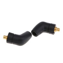 Shure SE215/SE315/SE425/SE535/UE900 헤드폰 DIY 커넥터용 쌍 임베디드 각도 모양 남성 핀 플러그 잭, 설명, 설명, 블랙