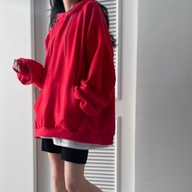 비비드 오버핏 양기모 후드