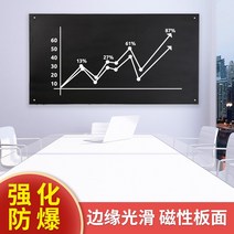 강화유리칠판 벽걸이 화이트보드 대형 공부방 보드판