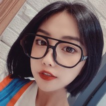 남여 공용 뿔테 검은색 투명 안경 투브릿지 보잉