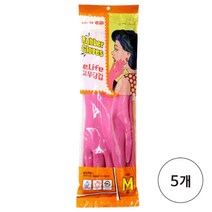 아이라이프(ILIFE) [롯데이라이프]고무장갑 핑크 중x5개, 중(M)