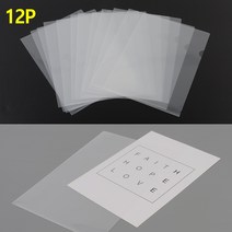디오제이 L형 A4 투명 파일홀더 12P 엘파일 엘자파일