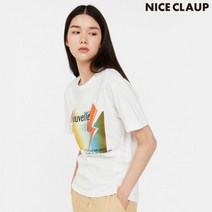 나이스클랍 여성용 프린트 티셔츠 N212PWT416