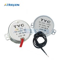 웜기어 토크 동기 모터 AC 12V 100-127V 220-240V 50Hz 60Hz 1.4RPM-60RPM 4W TYC-50, [02] AC12V