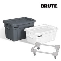 [브루트] BRUTE 사각토트박스 75.7L+돌리 세트, 라이트그레이, 그레이