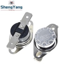 센서 ShengYang KSD301 250V 10A 정상적으로 닫힌 NC 온도 조절기 열 컨트롤 스위치 DegC 40C-135C Arduin, one option, 80 degree, 80degree