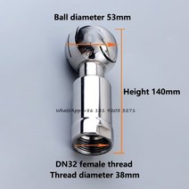 SS304 SS316L 탱크 세척 노즐 360 회전 스프레이 볼 암나사 CIP 위생 로타리, SS304 DN32 빅