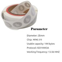 NFC 태그 NTAG 213 칩 스티커 아이폰 13.56MHZ 25mm RFID 범용 라벨 및 모든 휴대폰용 초경량 Ntag 10 개, 1830, 10개