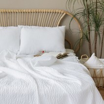 포홈 화이트 시어서커 리플 홑이불, 단품