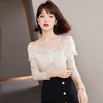 봄옷 고급스러운 레이스 레깅스 양기 니트