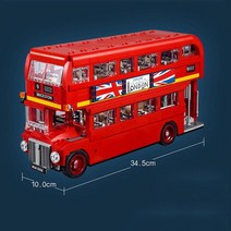 DIY 재고 있음 BusforLondon 런던 빌딩 블록에 의해 설계된 더블 데커 버스 벽돌 완구 키트 Model1711PCS 10258 21045 1266 레고 크리에이터 런던버, [01] Paper manual No box