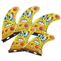 미국직배송 3DFINS 고성능 서프보드 핀 GOHARD 시리즈 5개 퓨처 베이스 딤플 기술 최대 제어라이더, Pizza